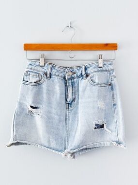 PacSun Mini Ripped Jean Skirt